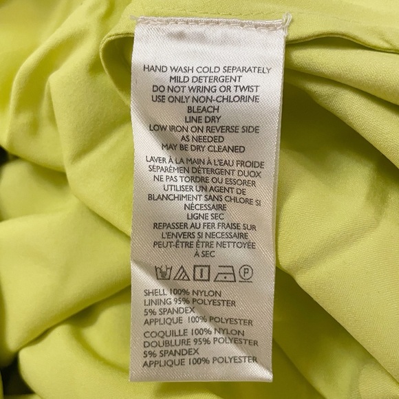 Anthropologie Maeve Sleeveless 3D Floral Appliqué Mini Dress in Canary Yellow - Picture 12 of 12